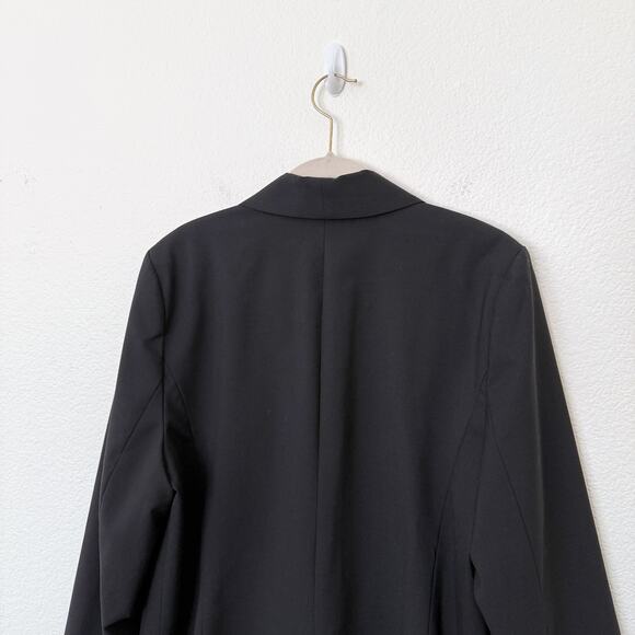 [Universal Standard] Black Rio Wool Blend Blazer Jacket Work Office 14 16 Small - Picture 5 of 12